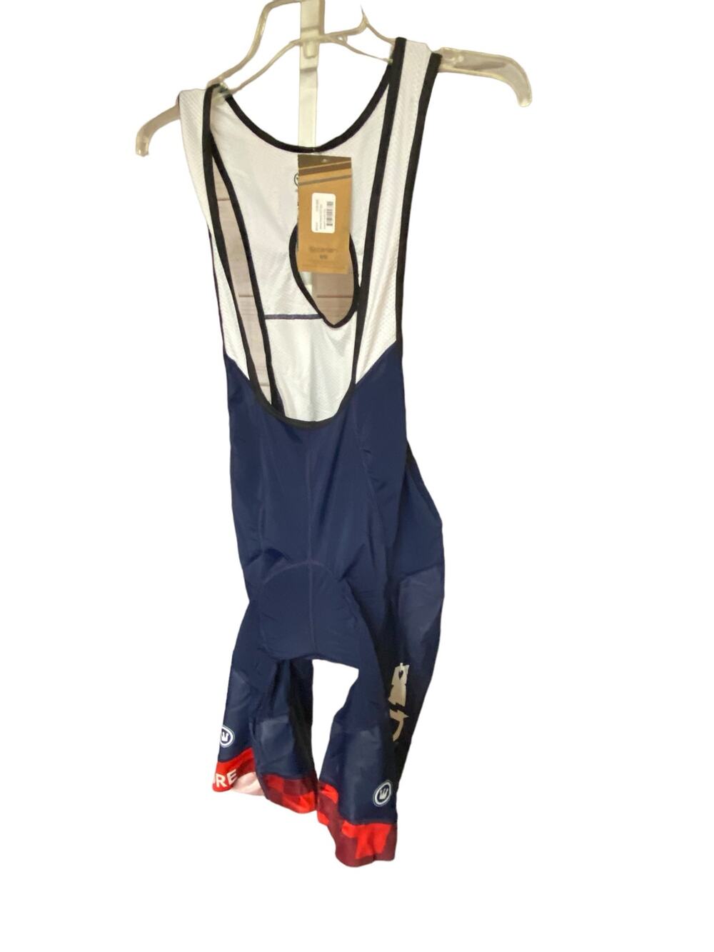 Canari Men's Size XXL Gravity XRT Padded Cycling Bib Shorts White Blue NWT